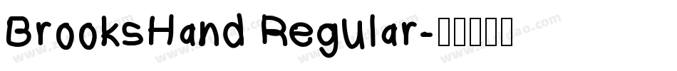 BrooksHand Regular字体转换